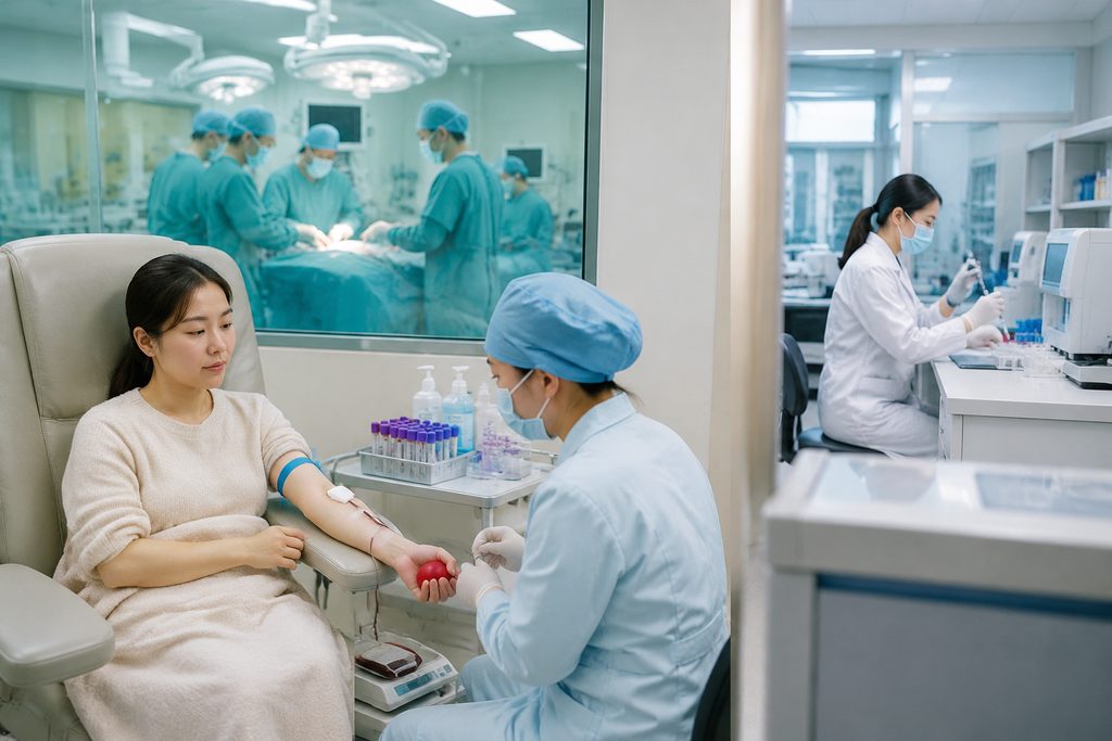 blood safety China surgery cost - medical illustration