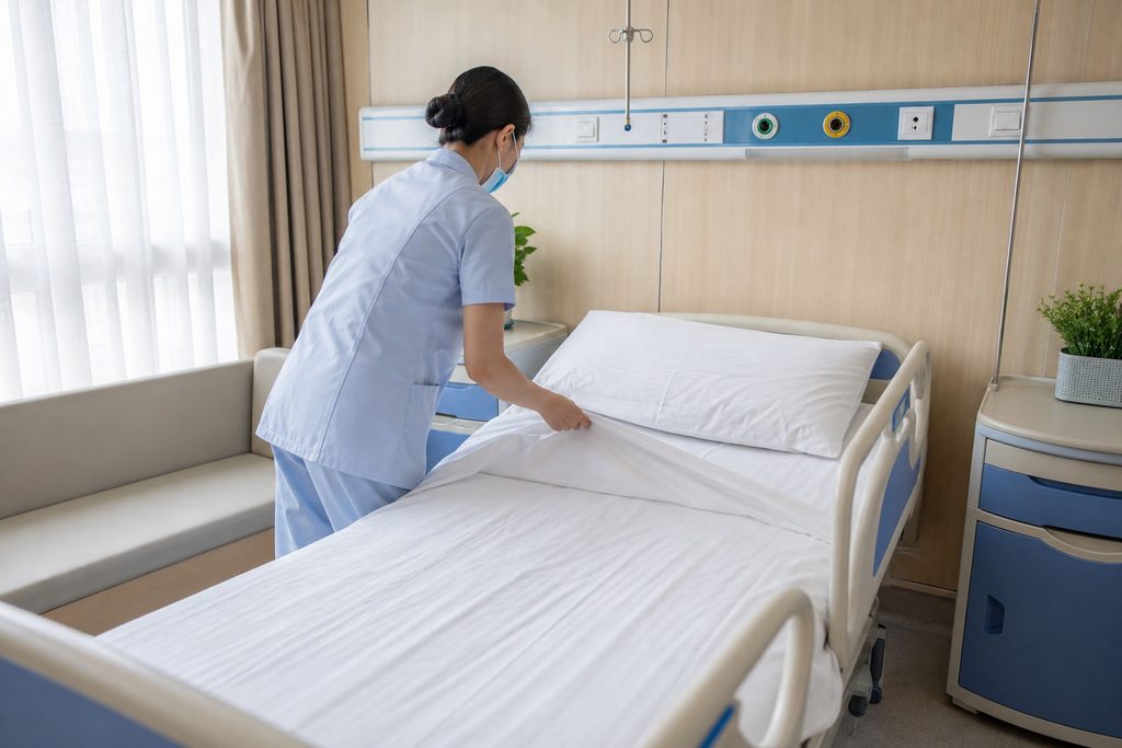 hospital room cleaning standards China - medical illustration