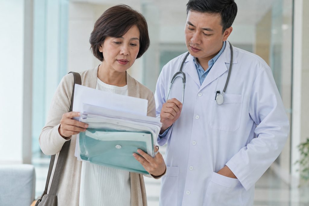discharge paperwork translation for chin - medical illustration
