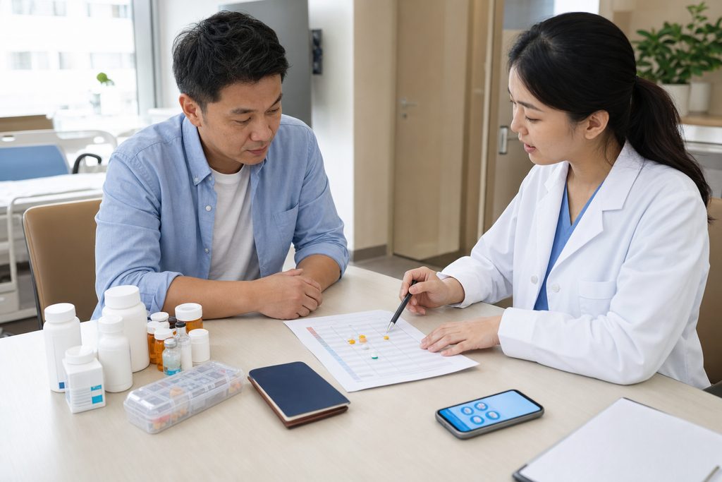 medication list translation service Chin - medical illustration