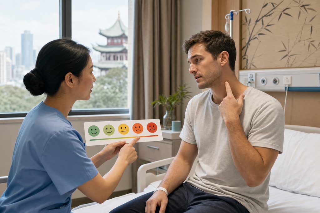 pain management hospital China cost - medical illustration