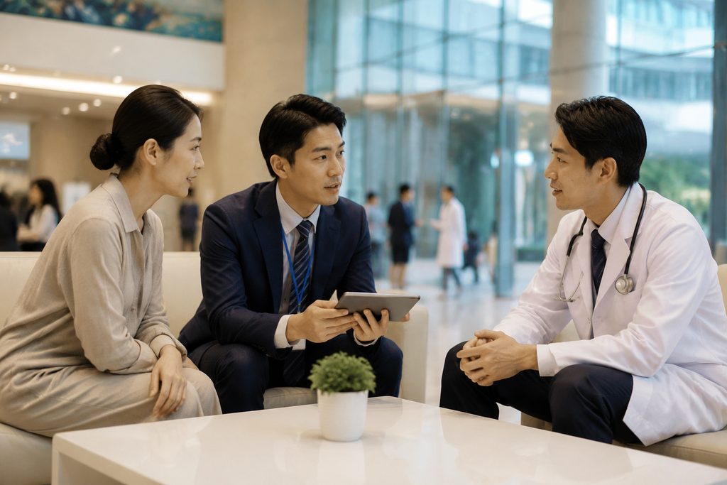 medical facilitator fee transparency China - medical illustration